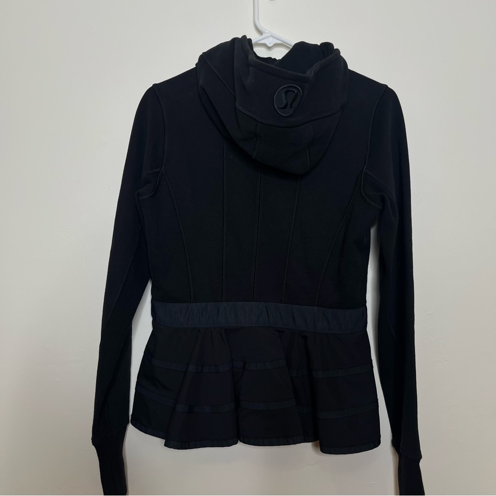 Lululemon Scuba Hiver Peplum Ruffle Hoodie Jacket - Picture 8 of 12